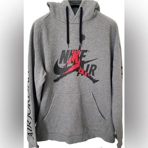 NIKE X AIR JORDAN Gray Hoodie in XL Size